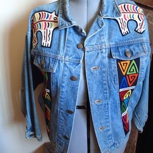 Panamanian Mola Jean jacket